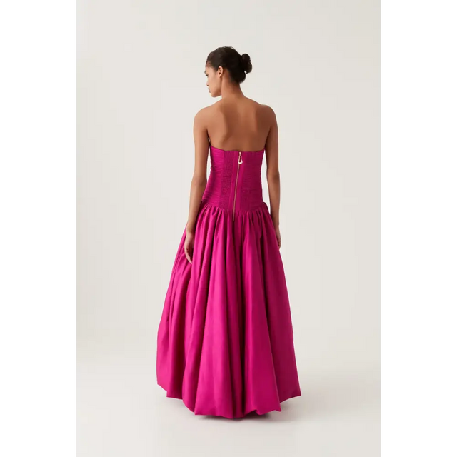 HireAJEVioletteBubbleHemMaxiDressinDeepMagentaTheOnlyDressRent2