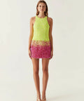 Aje Calypso Ombre Mini Dress Multi Sequin Size 12 - 12 / Multi - Dresses