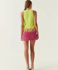 Aje Calypso Ombre Mini Dress Multi Sequin Size 12 - 12 / Multi - Dresses