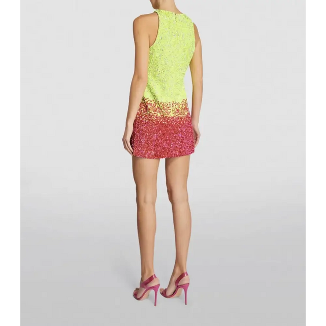Aje Calypso Ombre Mini Dress Yellow Size 8 - 8 / Multi - Dresses