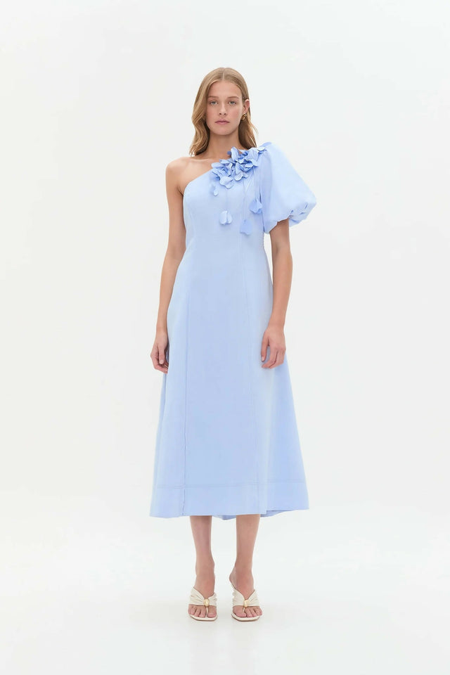 Aje Camille Midi Dress Blue - 10 / Blue - Dresses