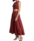 Aje Cascade Cut out Dress - 10 / Red - Dresses