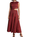Aje Cascade Cut out Dress - 10 / Red - Dresses