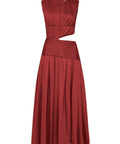 Aje Cascade Cut out Dress - 10 / Red - Dresses