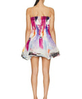 Aje Celestial Pleated Mini Dress Abstract Sunset Size AU 10 - 8 / Multi - Dresses