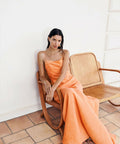 Aje Clarice Draped Maxi Dress in Sunset Orange Size 10 12 - 10 / Orange - Dresses
