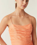 Aje Clarice Draped Maxi Dress in Sunset Orange Size 10 12 - 10 / Orange - Dresses