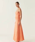 Aje Clarice Draped Maxi Dress in Sunset Orange Size 10 12 - 10 / Orange - Dresses