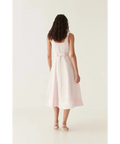 Aje Clay Belted Midi Dress in Pastel Pink Size 6 - 6 / Pink - Dresses