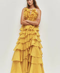 Aje Cleo Gown Marigold Yellow Size 12 - 12 / Yellow - Dresses