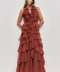 Aje Cleo Gown Rust Size 8,10 - Dresses