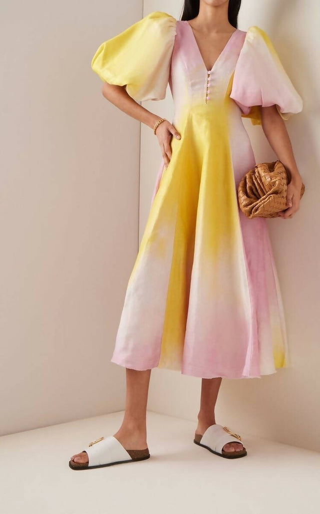 Aje Cloud Burst Midi Dress - 10 / Multi - Dresses