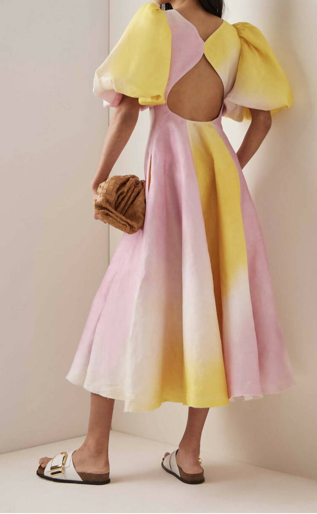 Aje Cloud Burst Midi Dress - 10 / Multi - Dresses