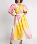 Aje Cloud Burst Puff Sleeve Cropped Top & Midi Skirt AU 8 - 8 / Multi - Outfit Sets
