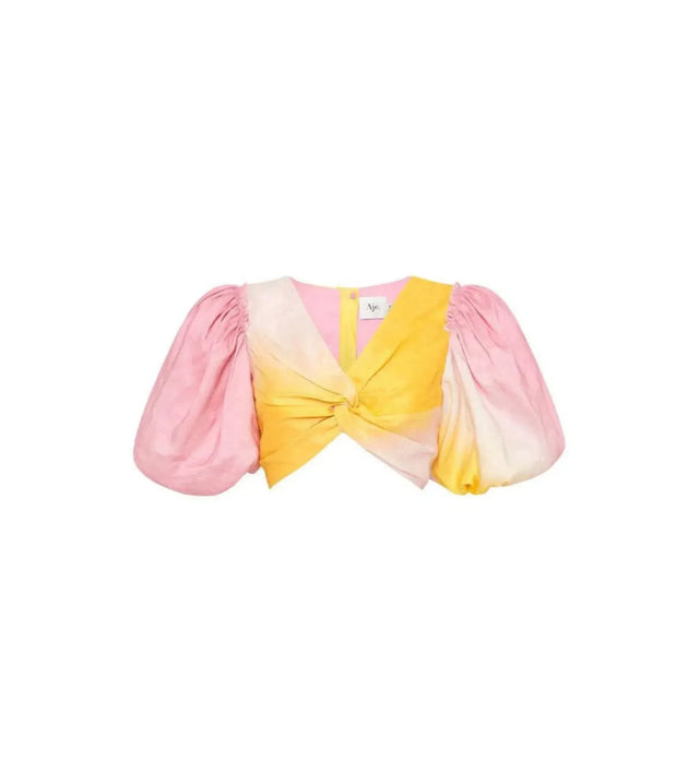 Aje Cloud Burst Puff Sleeve Cropped Top & Midi Skirt AU 8 - 8 / Multi - Outfit Sets