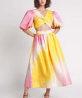 AJE - Aje Cloud Burst Puff Sleeve Cropped Top & Midi Skirt