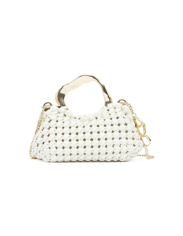 Aje Clutch Weave Bag White - White - Bags