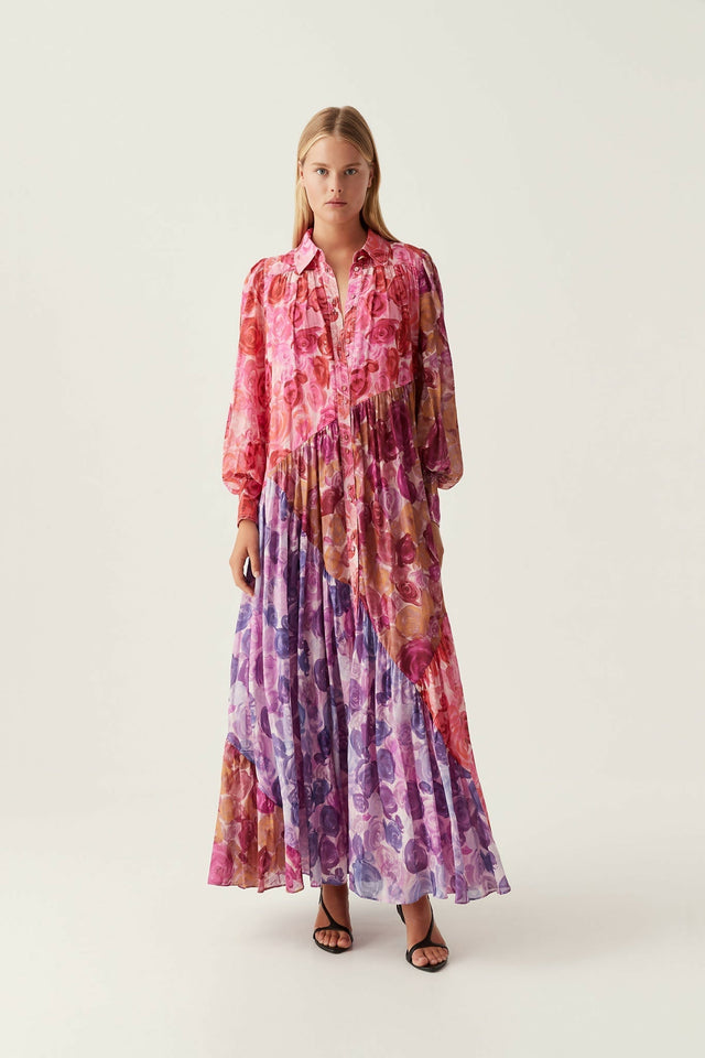 Aje Collisions Smock Maxi Dress Floral Size 6 & 10 - Dresses