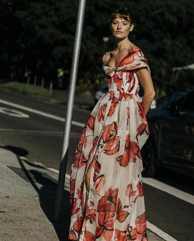 Aje Cordelia Corseted Maxi Dress
