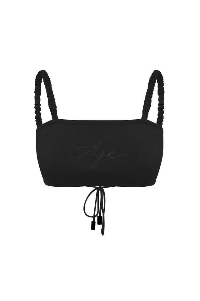 Aje Elle Bandeau - 6 / Black - Tops