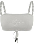 Aje Elle Bandeau - 6 / Gray - Tops