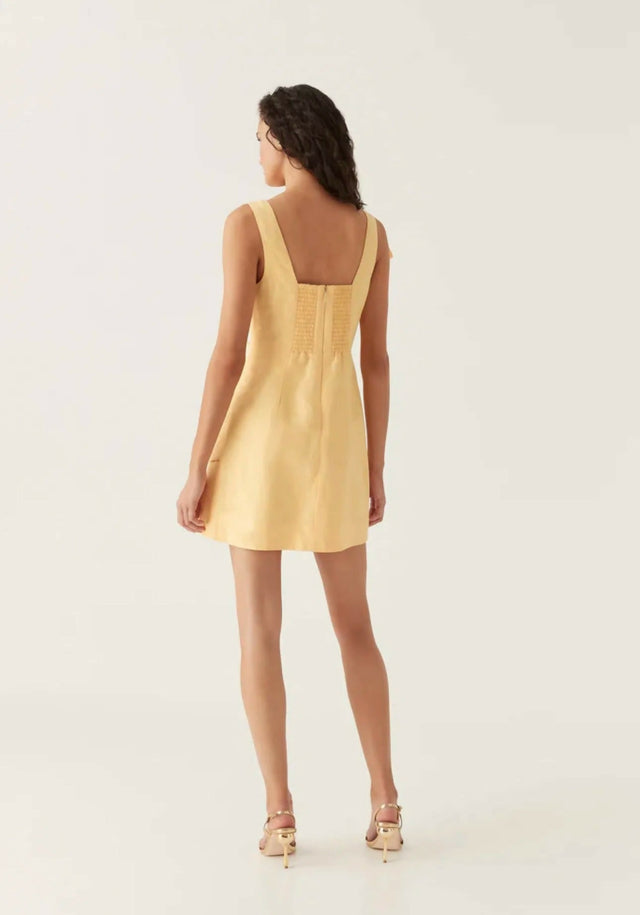 Aje Energy Mini Dress Marigold Yellow Size 6, 8 & 10 | Passion For Fashion Aje Energy Mini Dress Marigold Yellow Size 6, 8 & 10 | Passion For Fashion