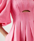 Aje Eugenie Off Shoulder Midi Dress - 12 / Pink - Dresses