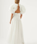 Aje Expressive Pleated Maxi Dress - 8 / White - Dresses