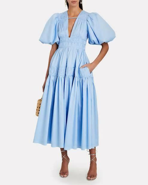 AJE - Aje Fallingwater Gathered Midi Dress