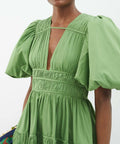 Aje Fallingwater Midi Dress Green Size 12 - 12 / Green - Dresses