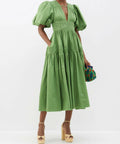 Aje Fallingwater Midi Dress Green Size 12 - 12 / Green - Dresses