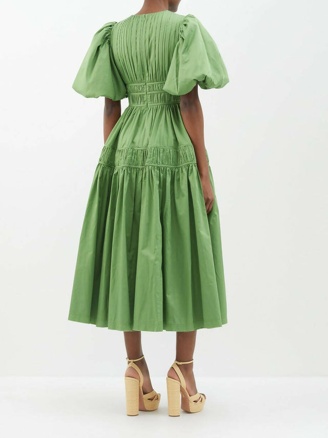 Aje Fallingwater Midi Dress Green Size 12 - 12 / Green - Dresses