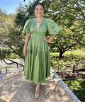 Aje Fallingwater Midi Dress Green Size 12 - 12 / Green - Dresses