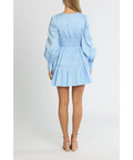 aje_fallingwater_gathered_mini_dress_powder_blue_ruched