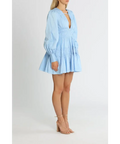 aje_fallingwater_gathered_mini_dress_powder_blue_balloon_sleeves