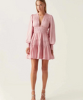 Aje Fallingwater Mini Dress Pink Size 12 - 12 / Pink - Dresses