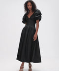 Aje Gabrielle Plunge Midi Dress Black Size 12 - 12 / Black - Dresses