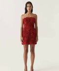 Aje Gazer Rosette Mini Dress Red Size 12 - 12 / Red - Dresses
