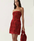 Aje Gazer Rosette Mini Dress Red Size 12 - 12 / Red - Dresses
