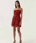 Aje Gazer Rosette Mini Dress Red Size 12 - 12 / Red - Dresses