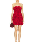 Aje Gazer Rosette Mini Dress Scarlet Red - 6 / Red - Dresses