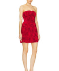 Aje Gazer Rosette Mini Dress Scarlet Red - 6 / Red - Dresses