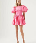 S25-22SS5436-FRENCHROSEPINKGiannaPuffSleeveMiniDress-22573-Aje-0057