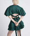 Aje Gracious Cut Out Mini Dress - 12 / Green - Dresses