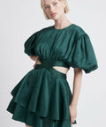 Aje Gracious Cut Out Mini Dress - 12 / Green - Dresses