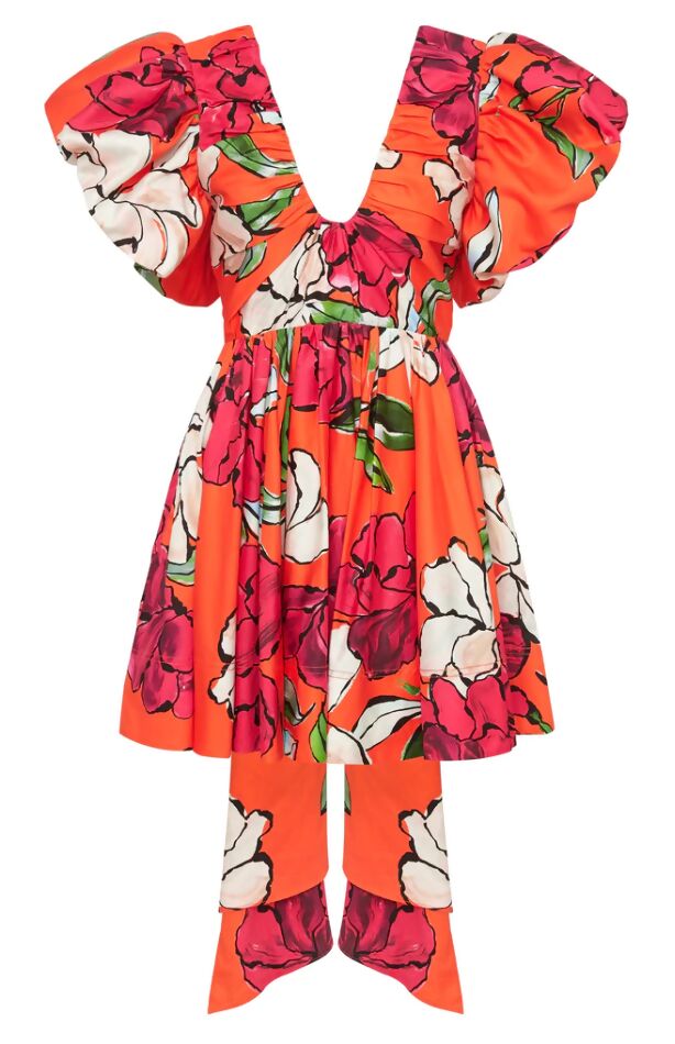 Aje Gretta Bow Back In Vivid Camellia - Dresses