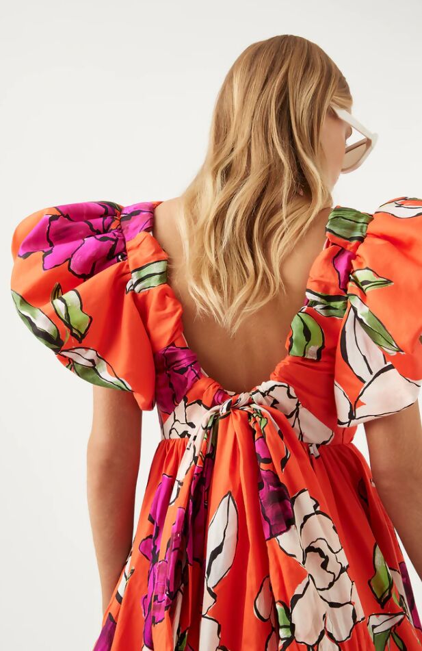 Aje Gretta Bow Back In Vivid Camellia - Dresses