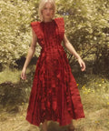 Aje Hybrid Midi Dress - Burgundy - 12 / Red - Dresses