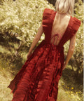 Aje Hybrid Midi Dress - Burgundy - 12 / Red - Dresses
