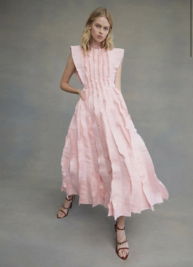 Aje Hybrid Midi Dress in Rose Pink